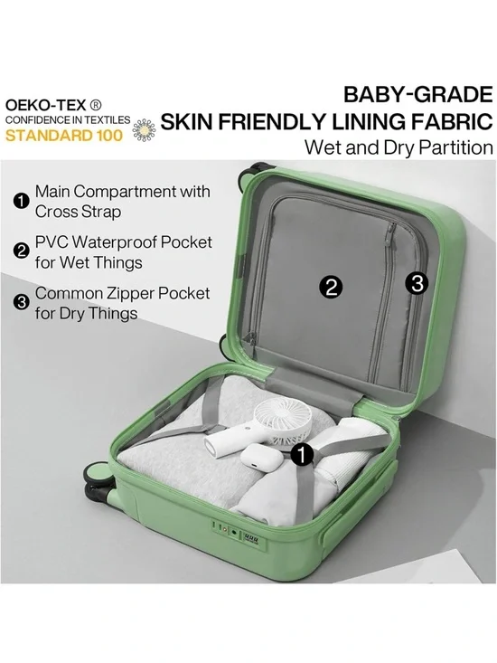 14 IN Underseat Carry On Suitcase - Picture 6 of 8